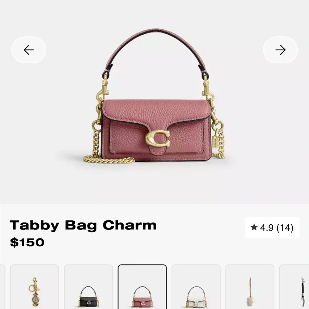 Coach Mini Tabby Bag Charm - Picture 1 of 2